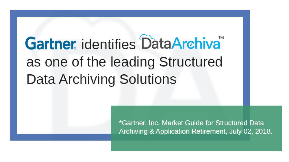 DataArchiva Listed in Gartner’s Market Guide for Structured Data Archiving