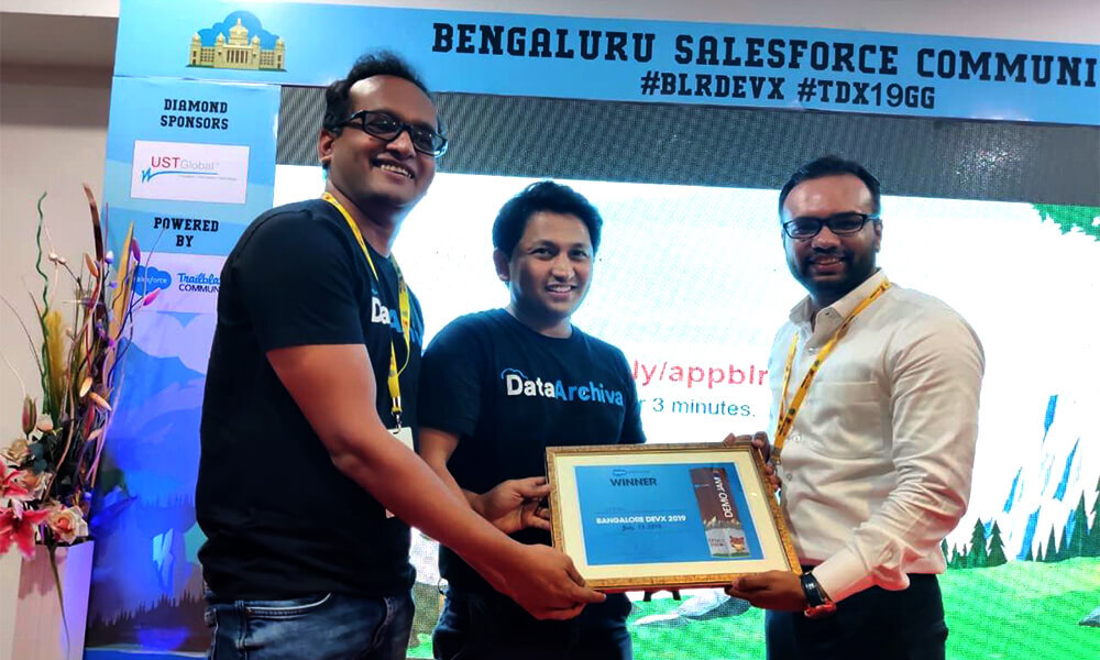 DataArchiva won the first-ever AppExchange Demo Jam held in India at BLRDEVX